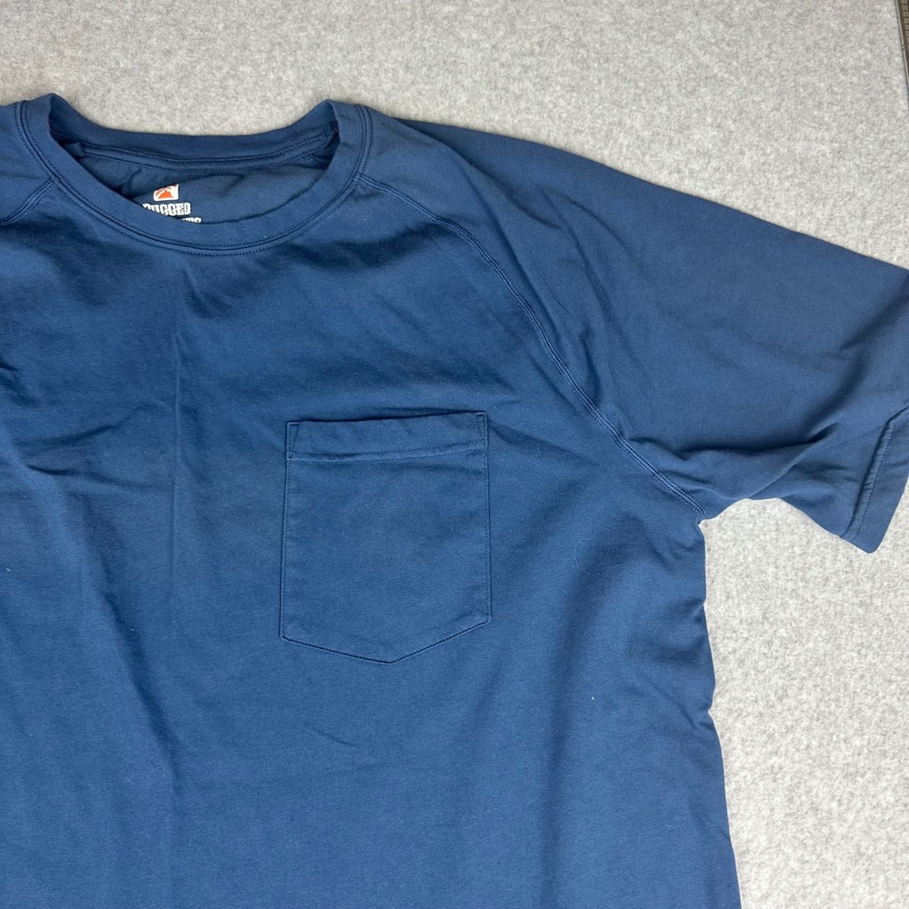 Rugged Elements Mens XXL Navy Blue Pocket T-Shirt Short Sleeve Durable Utility